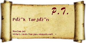 Pók Tarján névjegykártya